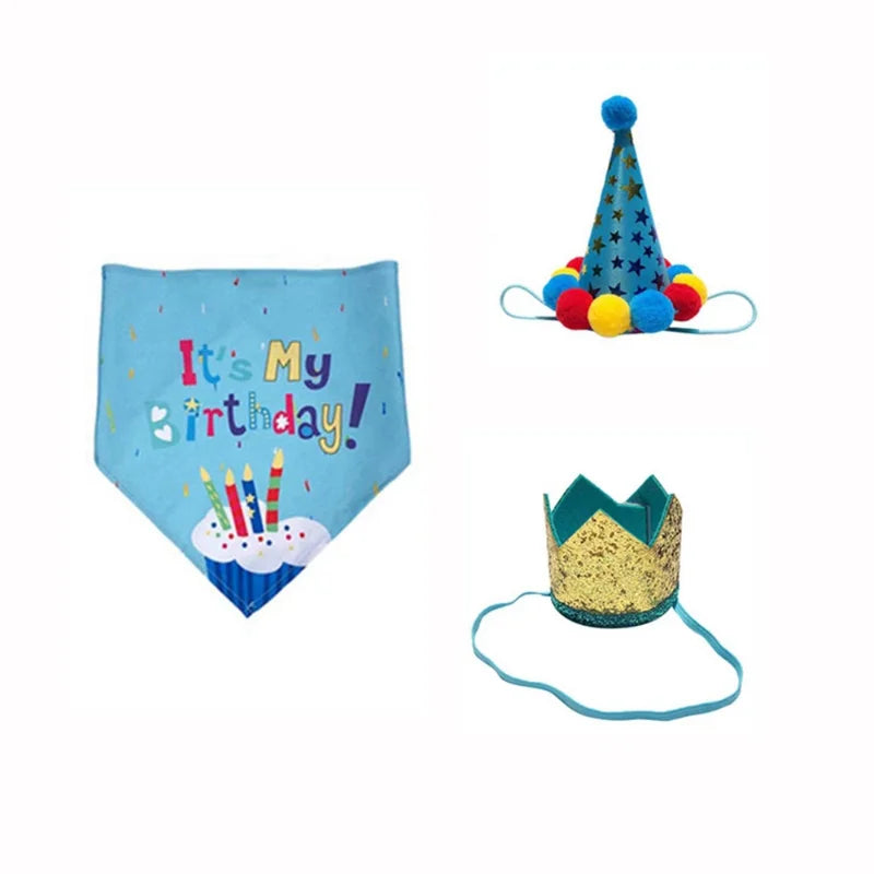 Pawty Caps Bandana Blue