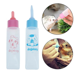 Pink Long Nipple PawFeeder Bottle