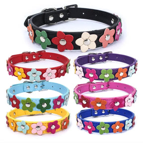 Blue FloralCharm Collar