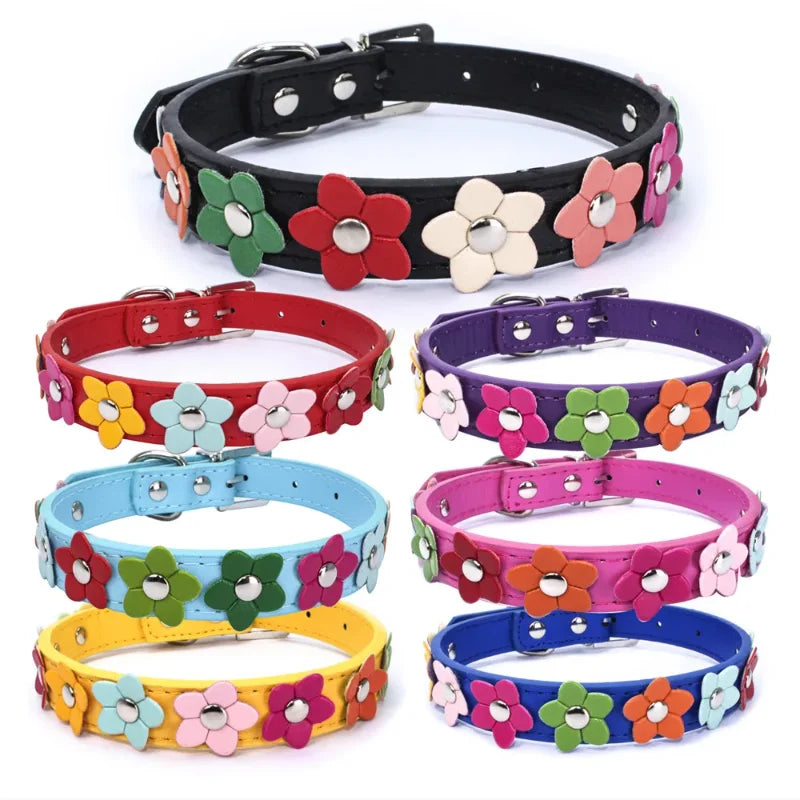 Red FloralCharm Collar