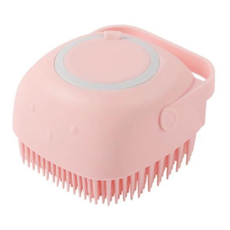 Square Pink Shower Brush